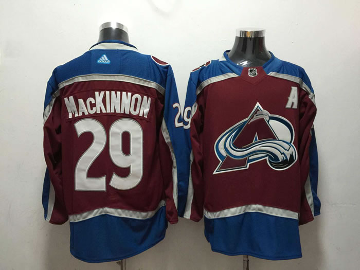 Colorado Avalanche #29 Nathan MacKinnon Red Adidas Stitched Jersey